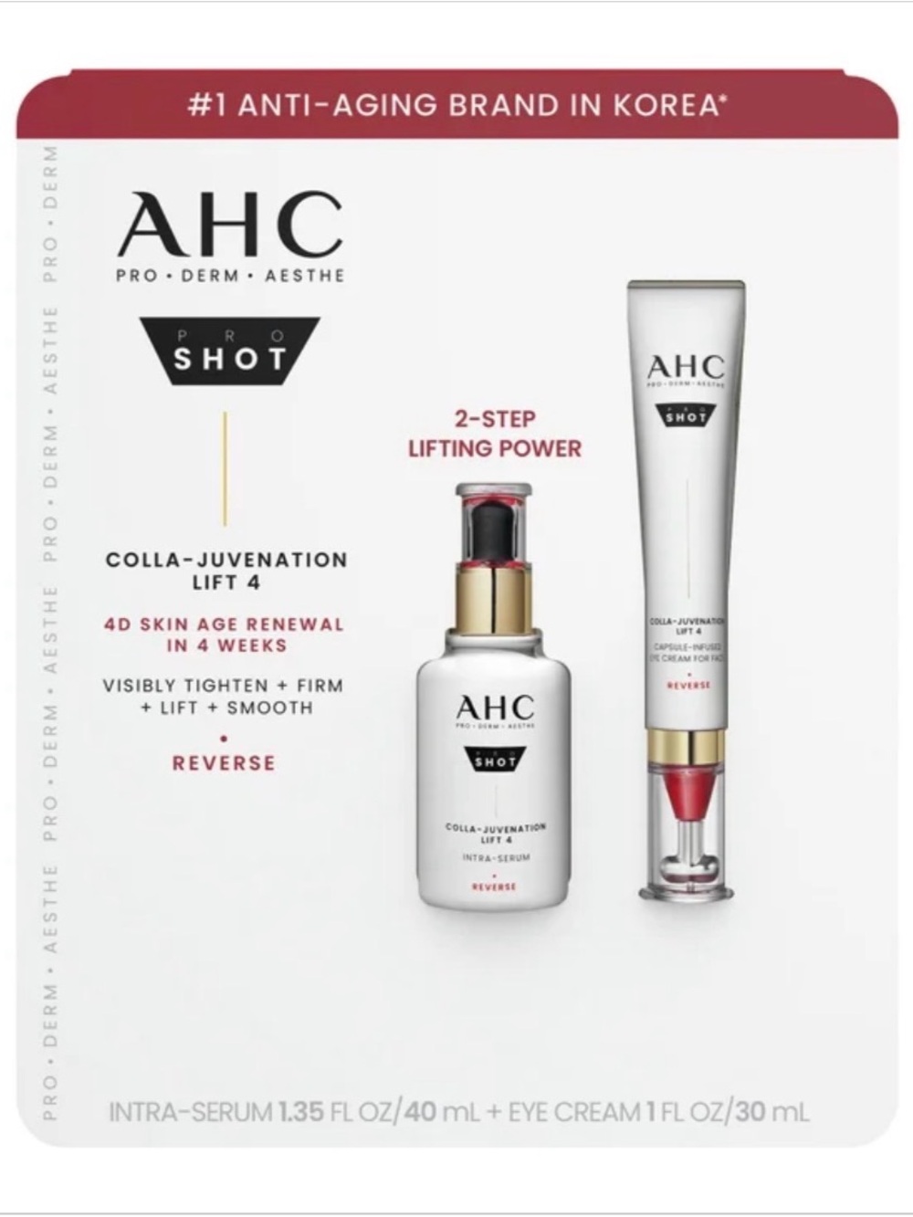 AHC Colla-Juvenation Lift 4 Eye Cream - White and Gold